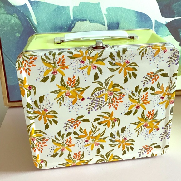 NWT Lunch Tote | Yellow Floral OR Purple Metal Lunch Box | Lulie Wallace - Picture 1 of 9